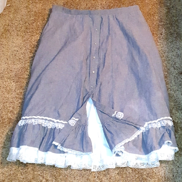 Rockmart Dresses & Skirts - Vtg Rockmart Tru-West Ranch Wear Prairie Skirt